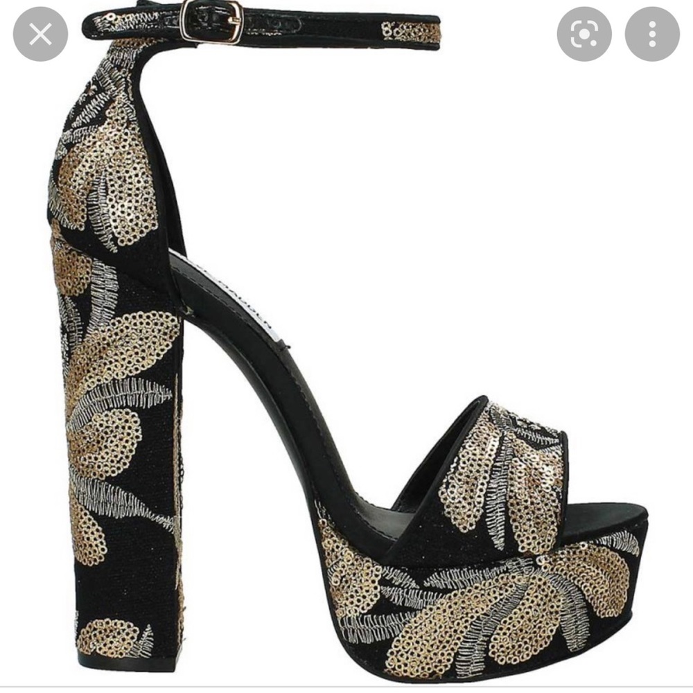 ON HOLD- Steve Madden Gonzo Gold Sequins Heels Shoes 9